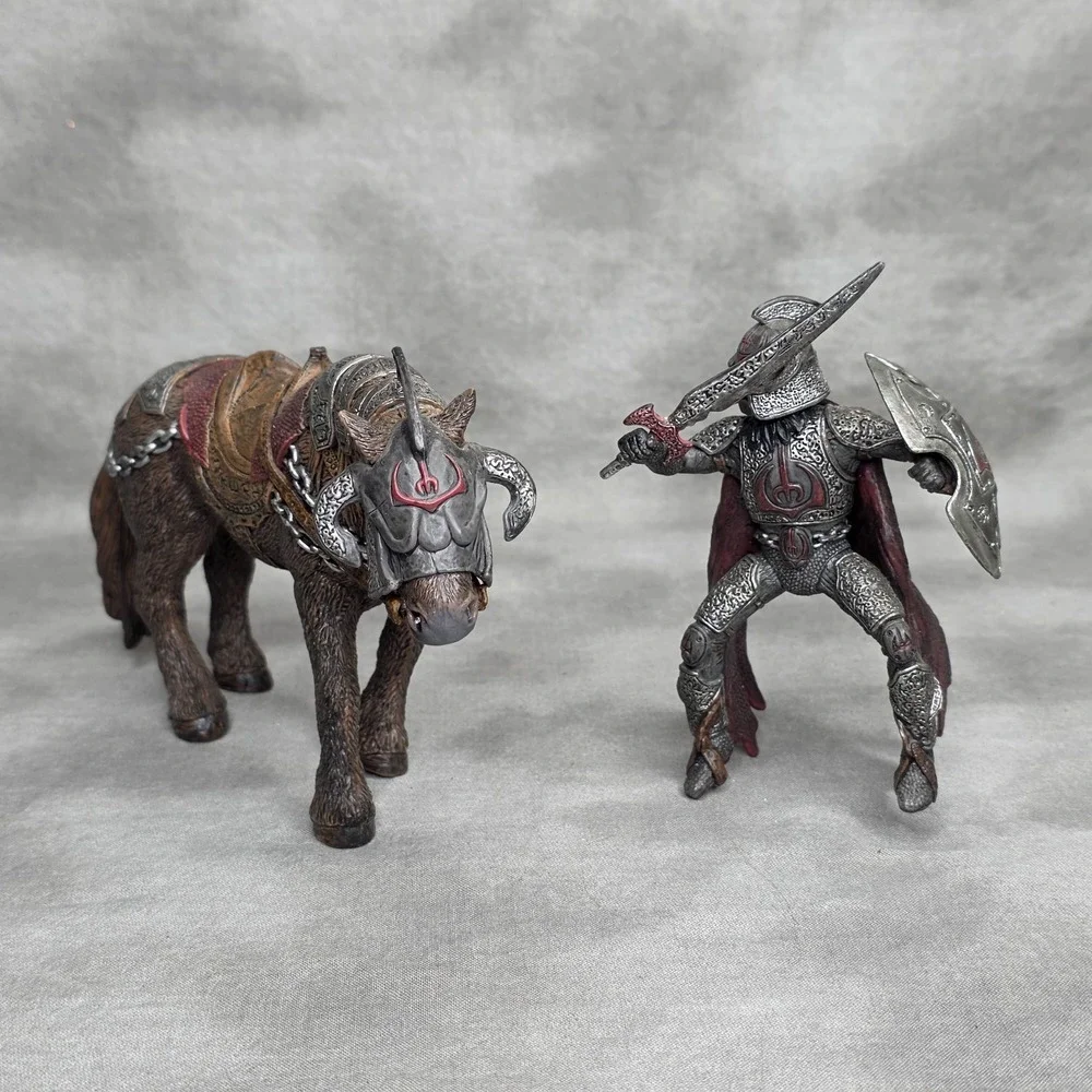 Schleich Zahor Knight w/Armored War Horse Figures World of History Knights